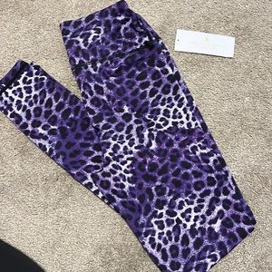 Spiritual Gangster Purple Leopard Leggings
